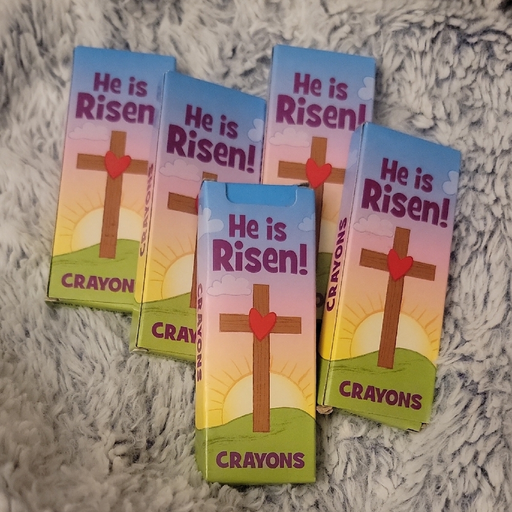 He is Risen Crayons Set Of Five With Four Assorted Crayons Per Box New In Box